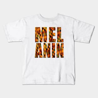 Melanin Kente Pattern Black Pride Gift Kids T-Shirt